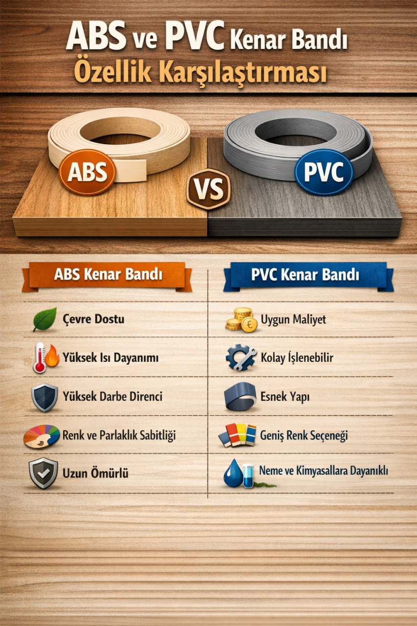 ABS ve PVC Kenar Bandı Özellik Karşılaştırması