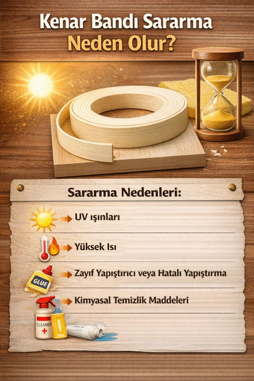 Kenar bandı sararma neden olur