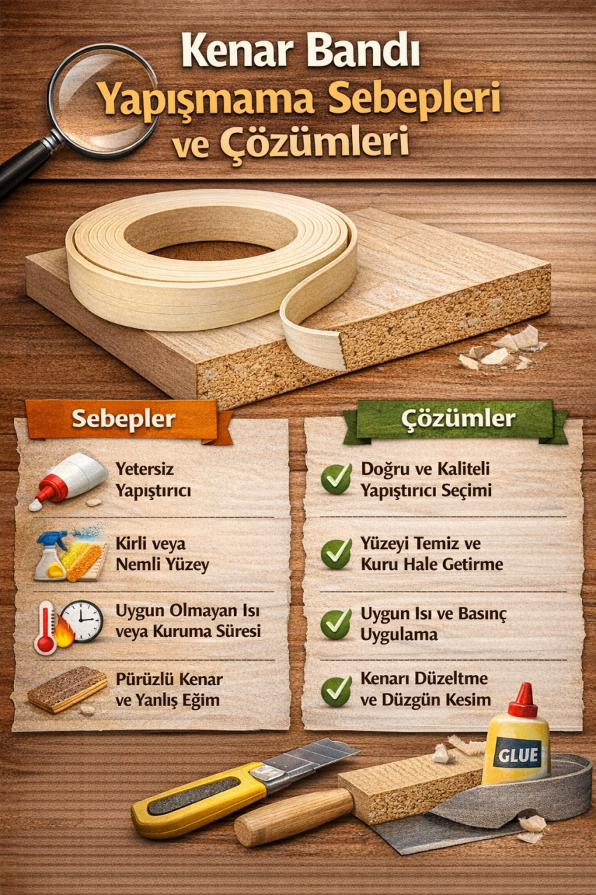 Kenar Bandı Yapışmama Sebepleri ve Çözümleri
