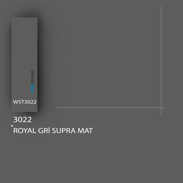 3022 Royal Gri Supra Mat Pvc Kenar Bandı