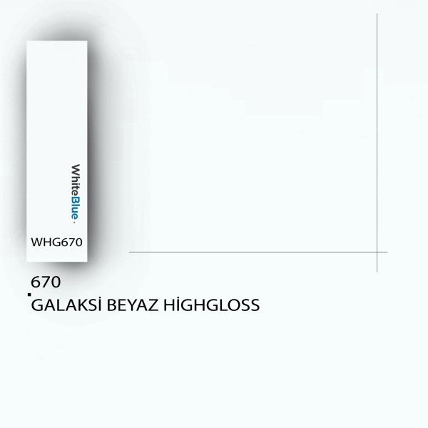 670 Galaksi Beyaz HighGloss Pvc Kenar Bandı