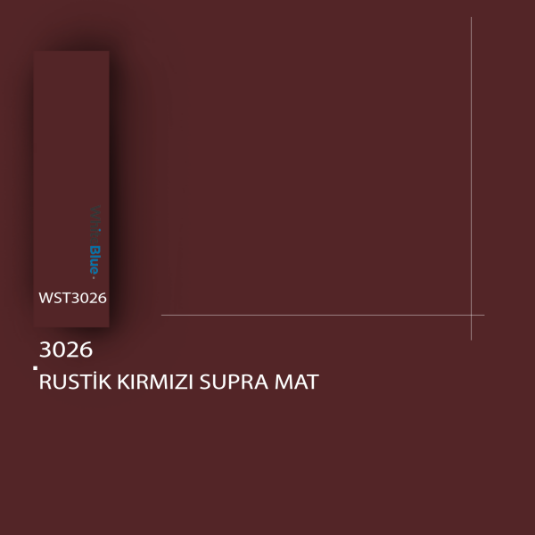 3026 Rustik Kırmızı Supra Mat Pvc Kenar Bandı