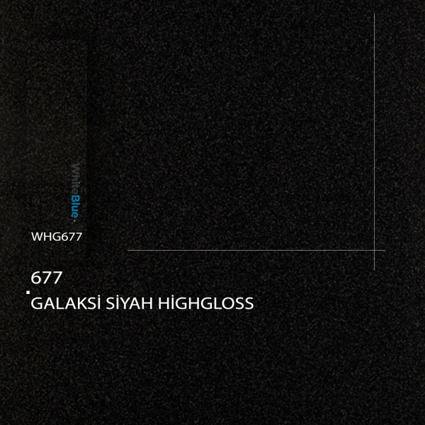 677 Galaksi Siyah HighGloss Pvc Kenar Bandı
