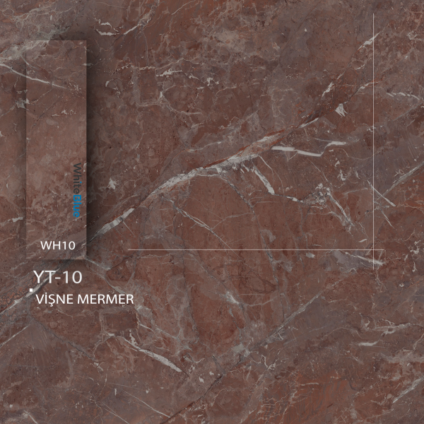 YT_10H Vişne Mermer HighGloss Pvc Kenar Bandı