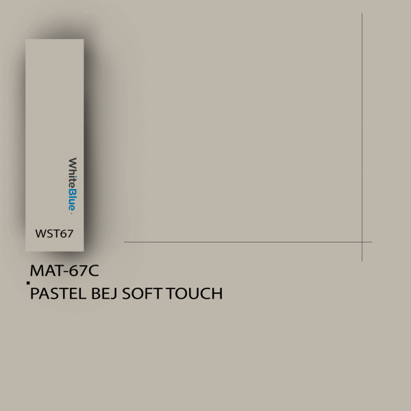 Mat_67C Pastel Bej Soft Touch Pvc Kenar Bandı