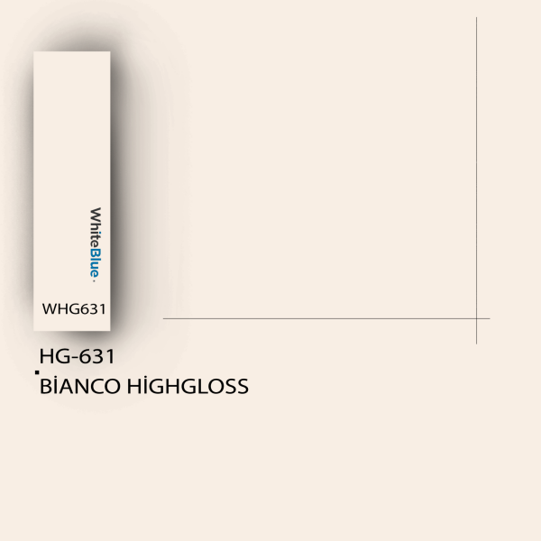 HG_631 Bianco HighGloss Pvc Kenar Bandı
