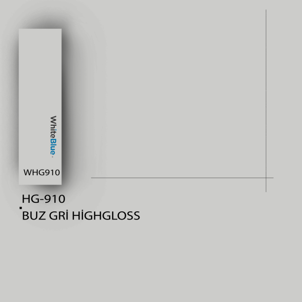 HG_910 Buz Gri HighGloss Pvc Kenar Bandı