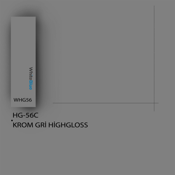 HG_56C Krom Gri HighGloss Pvc Kenar Bandı