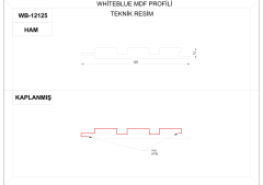 WB12125 Mdf Duvar Lambri