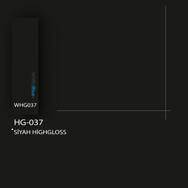 HG_037 Siyah HighGloss Pvc Kenar Bandı