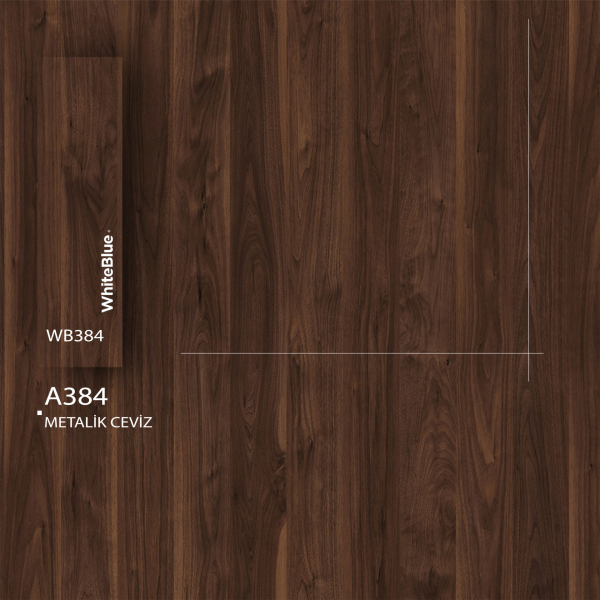 A384 Metalik Ceviz Pvc Kenar Bandı