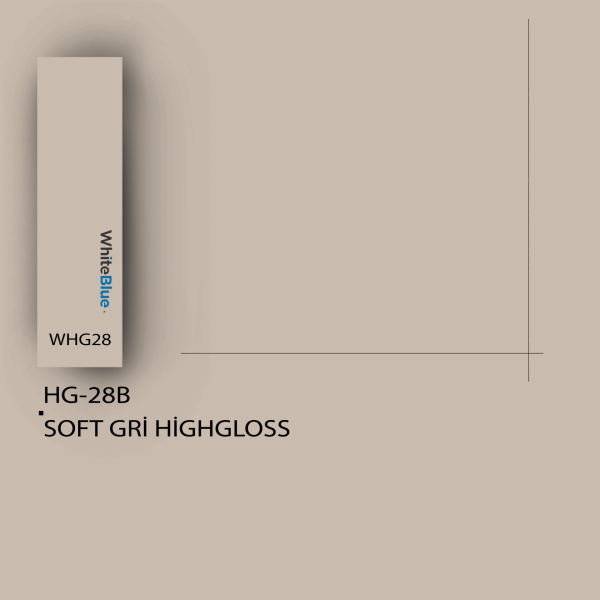 HG_28B Soft Gri HighGloss Pvc Kenar Bandı